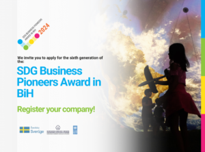 SUSTAINABLE 2024 FOR ALL OF US – Applications Open for the SDG Business Pioneers Award in BiH 2024 Logo